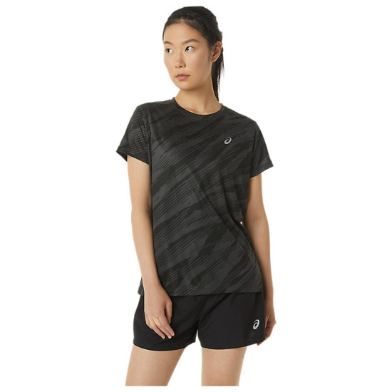 Asics Γυναικεία κοντομάνικη μπλούζα Core All Over Print SS Top